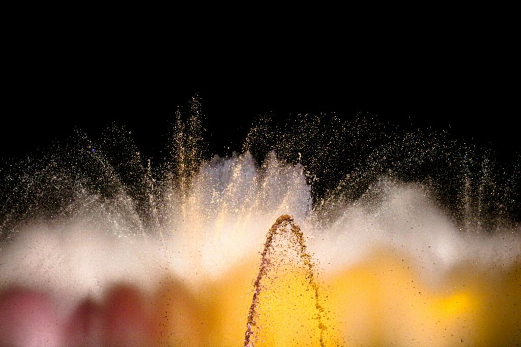 water splash on black background