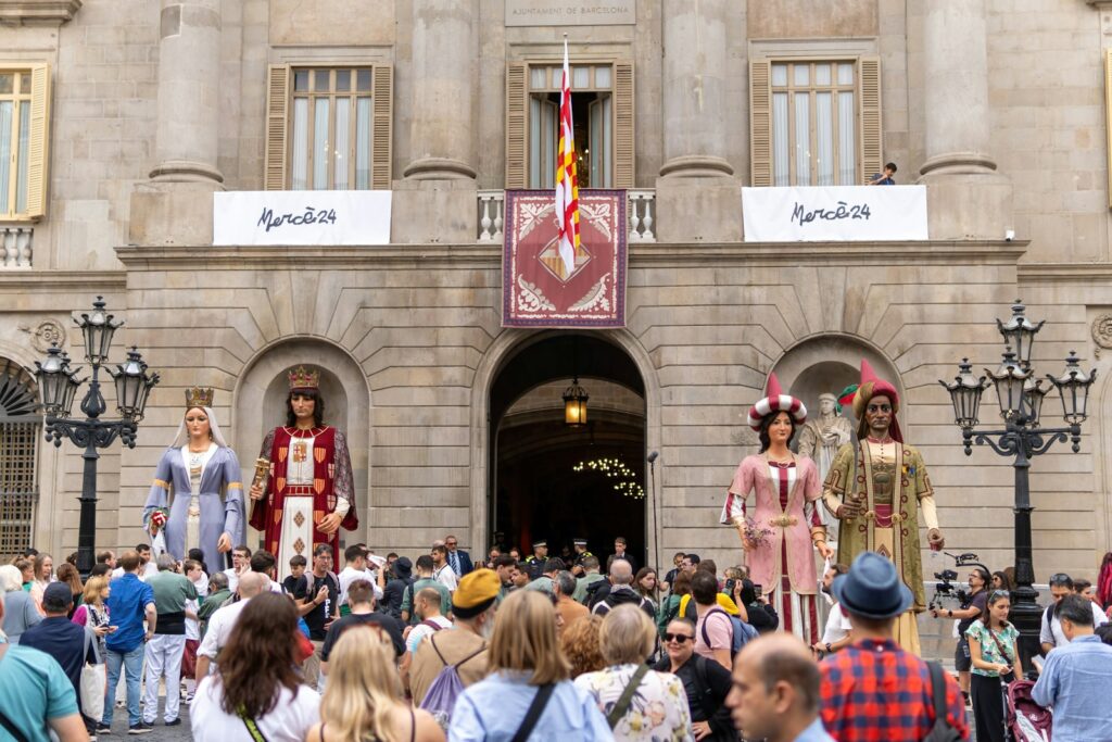 A group of people standing in front of a building